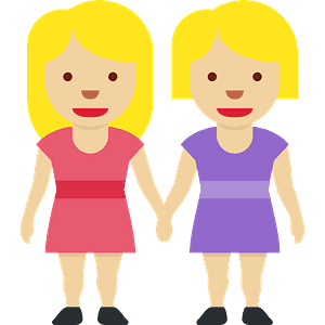 Women holding hands