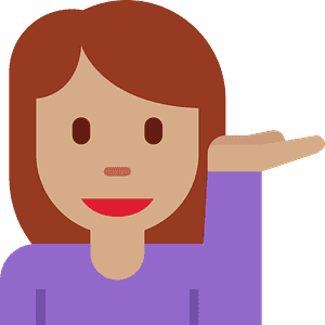 Woman tipping hand