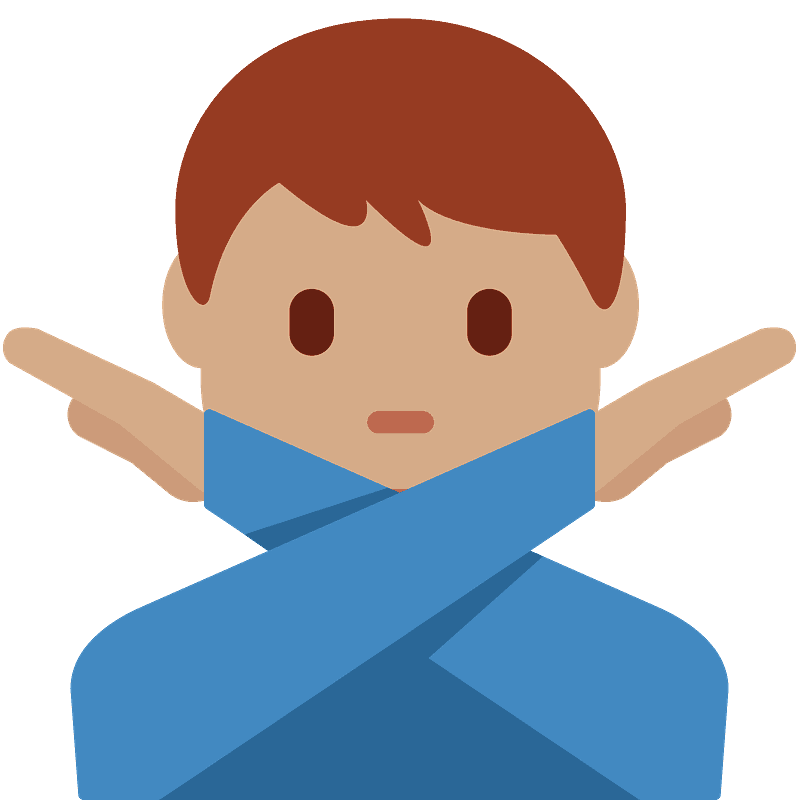 Man gesturing NO