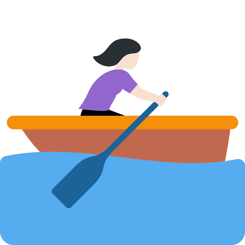 Woman rowing boat