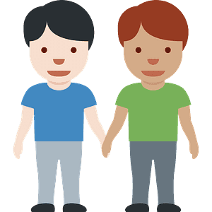 Men holding hands