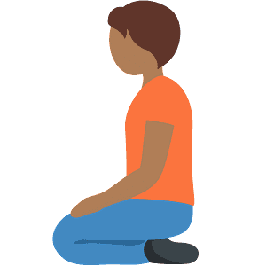 Person kneeling