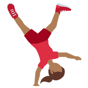 Woman cartwheeling
