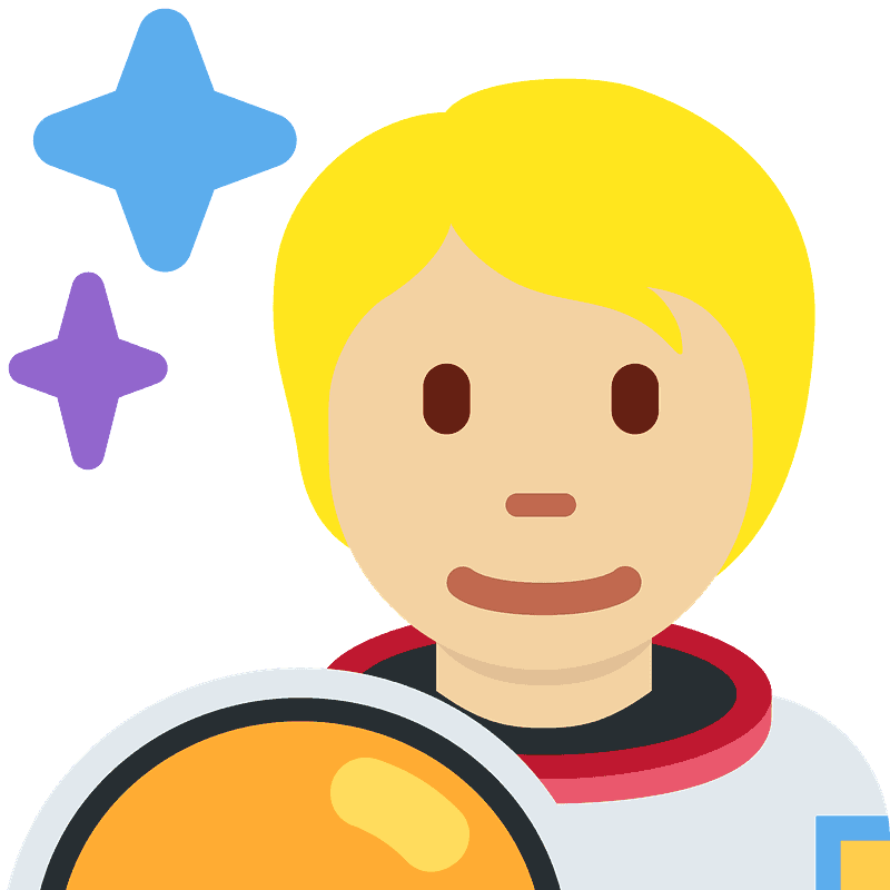 Warna kulit cerah-sedang astronaut