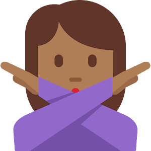 Woman gesturing NO