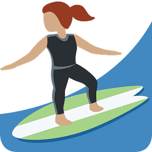 Woman surfing