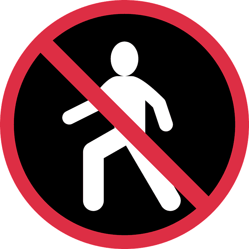 No pedestrians