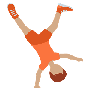 Person cartwheeling
