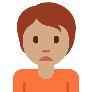 Person frowning