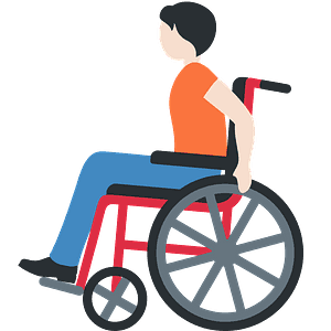 Person in manual wheelchair