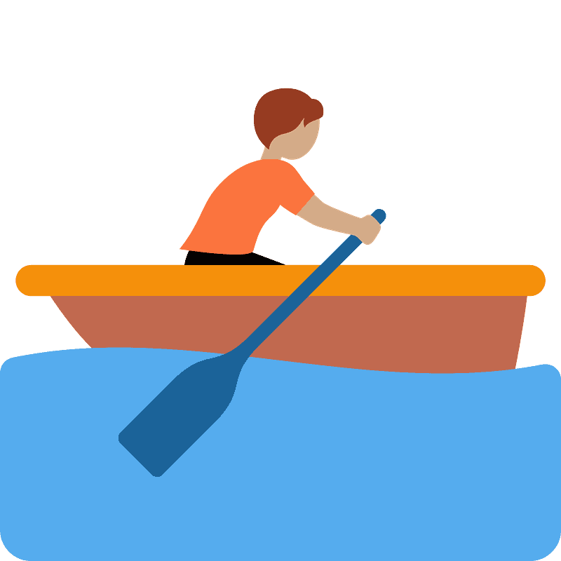 Person rowing boat