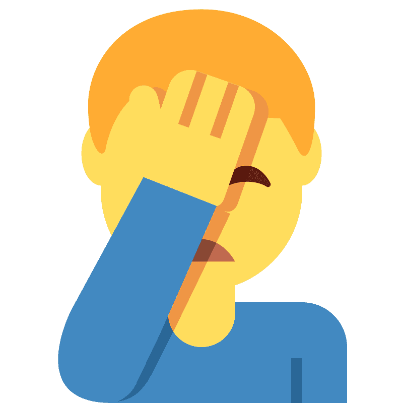 Man facepalming