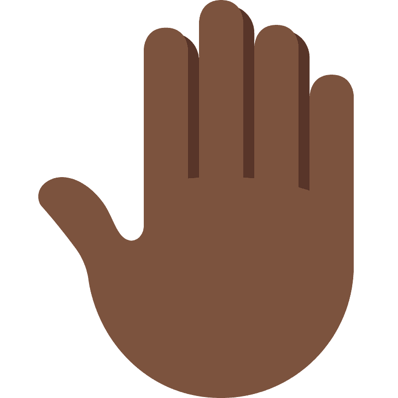 Raised back of hand
