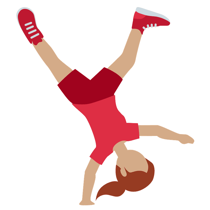 Woman cartwheeling