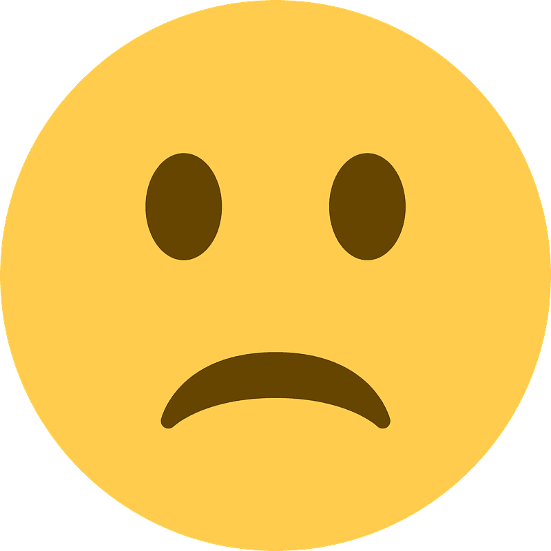 Slightly frowning face