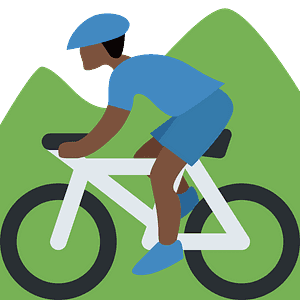 Man mountain biking