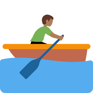 Man rowing boat