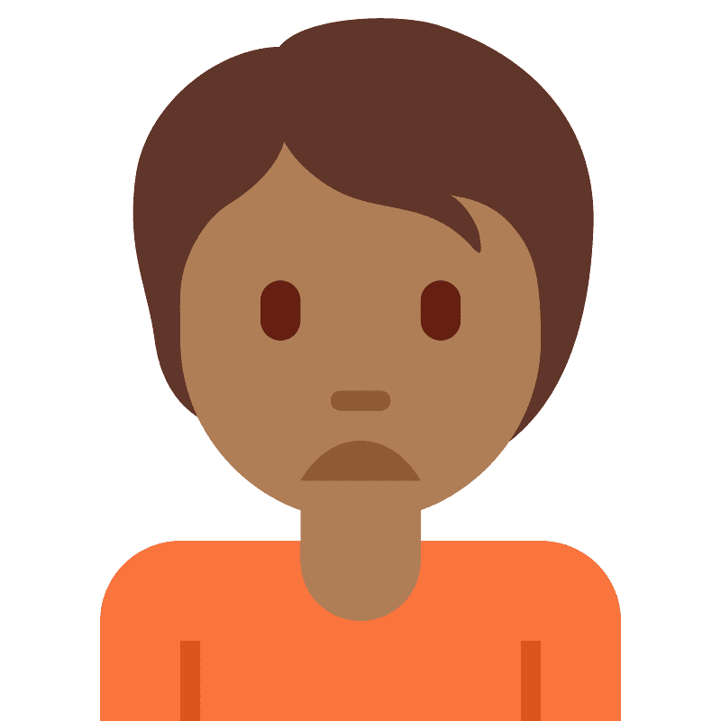 Person frowning