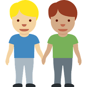 Men holding hands