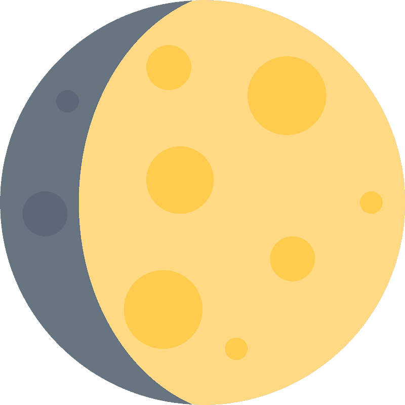 Waxing gibbous moon