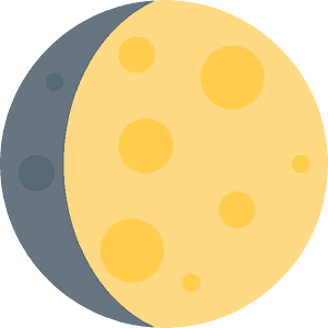 Waxing gibbous moon