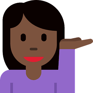 Woman tipping hand