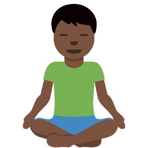 Man in lotus position