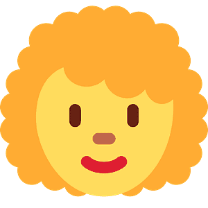 Woman: curly hair