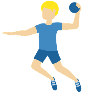 Man playing handball