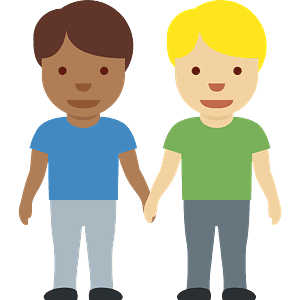 Men holding hands