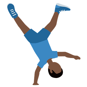 Man cartwheeling