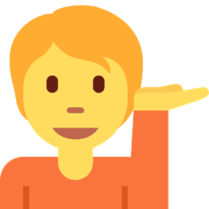 Person tipping hand
