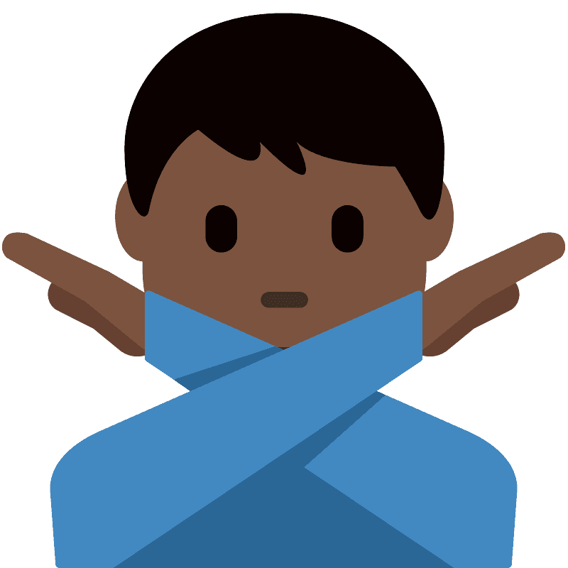 Man gesturing NO