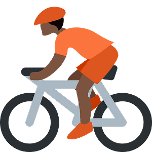 Peau foncée cycliste 