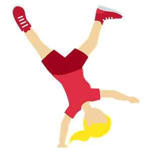 Woman cartwheeling