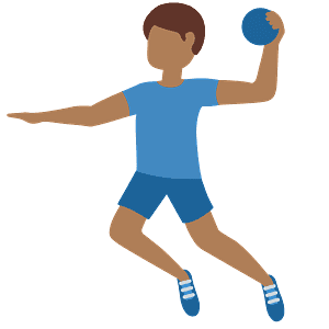 Man playing handball