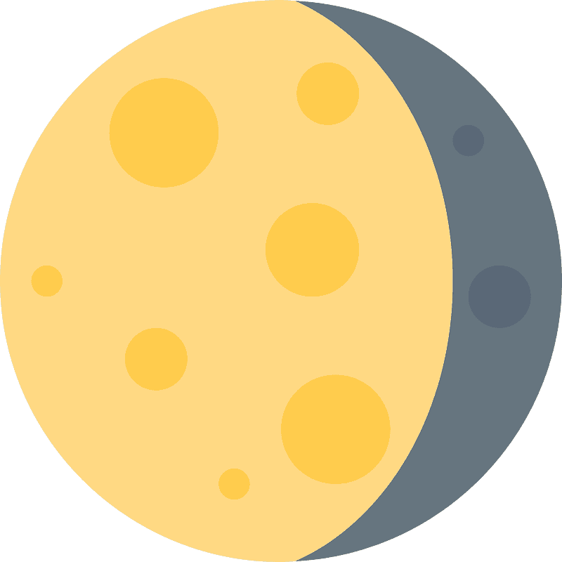 Waning gibbous moon