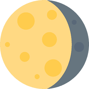 Waning gibbous moon