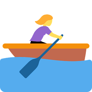 Woman rowing boat