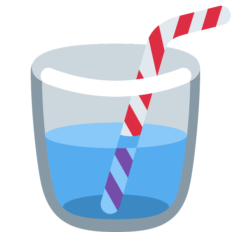 Cup with straw