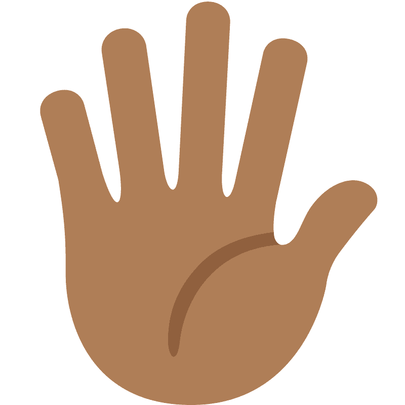 Hand with fingers splayed