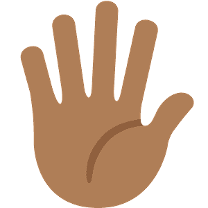 Hand with fingers splayed