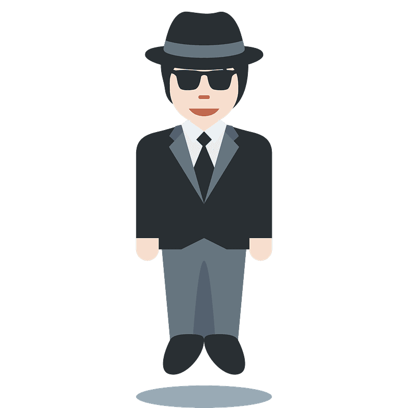 Person in suit levitating