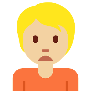 Person frowning
