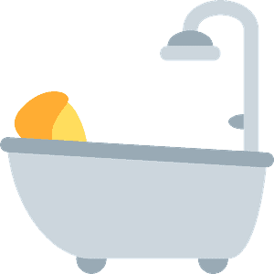 Person taking bath