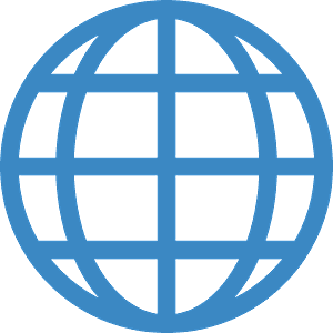 Globe with meridians