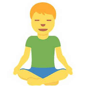 Man in lotus position