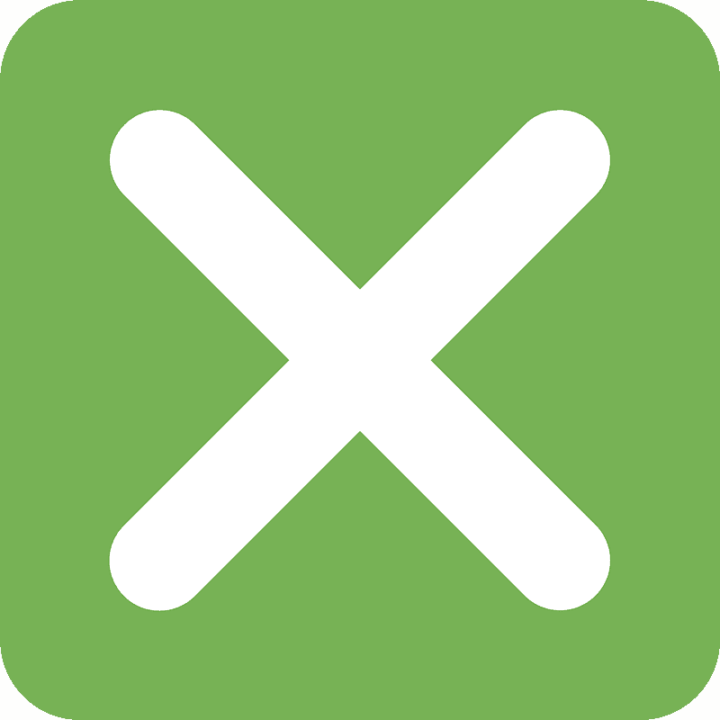 Cross mark button