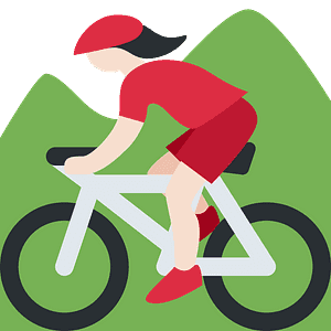 Woman mountain biking