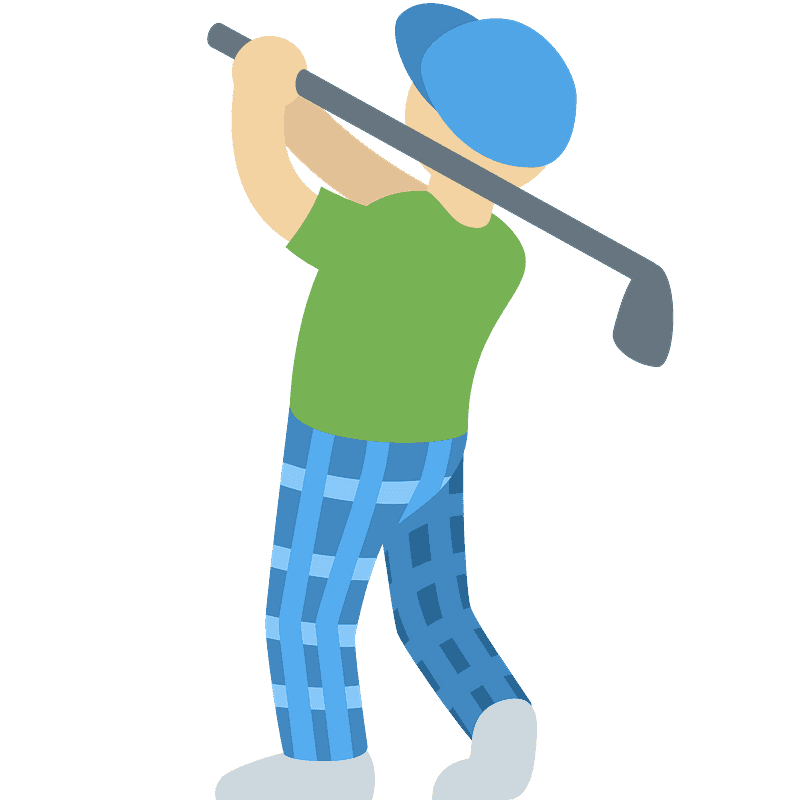 Man golfing